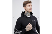 River Island hoodie with carpe noctem print in black